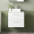 Nuie Arno Wall Hung 2-Drawer Vanity Unit with Carrera Marble Worktop 600mm Wide - Gloss White | Thumbnail Image