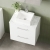 Nuie Arno Wall Hung 2-Drawer Vanity Unit with Carrera Marble Worktop 600mm Wide - Gloss White | Thumbnail Image