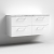 Nuie Arno Wall Hung 4-Drawer Vanity Unit with Carrera Marble Worktop 1200mm Wide - Gloss White | Thumbnail Image
