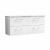 Nuie Arno Wall Hung 4-Drawer Vanity Unit with Carrera Marble Worktop 1200mm Wide - Gloss White | Thumbnail Image