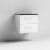 Nuie Arno Wall Hung 2-Drawer Vanity Unit with Sparkling Black Worktop 600mm Wide - Gloss White