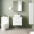 Nuie Arno Wall Hung 2-Drawer Vanity Unit with Sparkling White Worktop 600mm Wide - Gloss White