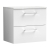 Nuie Arno Wall Hung 2-Drawer Vanity Unit with Sparkling White Worktop 600mm Wide - Gloss White