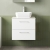 Nuie Arno Wall Hung 2-Drawer Vanity Unit with Sparkling White Worktop 600mm Wide - Gloss White