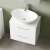 Nuie Arno Wall Hung 2-Drawer Vanity Unit with Worktop 600mm Wide - Gloss White