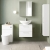 Nuie Arno Wall Hung 2-Drawer Vanity Unit with Worktop 600mm Wide - Gloss White