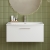 Nuie Arno Wall Hung 1-Drawer Vanity Unit with Basin-4 800mm Wide - Gloss White