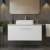 Nuie Arno Wall Hung 1-Drawer Vanity Unit with Bellato Grey Worktop 800mm Wide - Gloss White