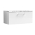 Nuie Arno Wall Hung 1-Drawer Vanity Unit with Carrera Marble Worktop 800mm Wide - Gloss White | Thumbnail Image