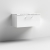 Nuie Arno Wall Hung 1-Drawer Vanity Unit with Carrera Marble Worktop 800mm Wide - Gloss White | Thumbnail Image