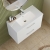 Nuie Arno Wall Hung 2-Drawer Vanity Unit with Basin-2 800mm Wide - Gloss White