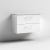 Nuie Arno Wall Hung 2-Drawer Vanity Unit with Bellato Grey Worktop 800mm Wide - Gloss White