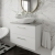 Nuie Arno Wall Hung 2-Drawer Vanity Unit with Bellato Grey Worktop 800mm Wide - Gloss White