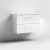 Nuie Arno Wall Hung 2-Drawer Vanity Unit with Carrera Marble Worktop 800mm Wide - Gloss White | Thumbnail Image