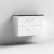 Nuie Arno Wall Hung 2-Drawer Vanity Unit with Sparkling Black Worktop 800mm Wide - Gloss White