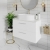 Nuie Arno Wall Hung 2-Drawer Vanity Unit with Sparkling White Worktop 800mm Wide - Gloss White