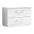 Nuie Arno Wall Hung 2-Drawer Vanity Unit with Worktop 800mm Wide - Gloss White