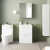 Nuie Arno Floor Standing 2-Drawer Vanity Unit with Basin-2 600mm Wide - Gloss White