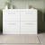 Nuie Arno Floor Standing 4-Drawer Vanity Unit with Double Ceramic Basin 1200mm Wide - Gloss White | Thumbnail Image