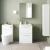 Nuie Arno Floor Standing 2-Drawer Vanity Unit with Basin-4 600mm Wide - Gloss White