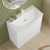 Nuie Arno Floor Standing 2-Drawer Vanity Unit with Basin-4 800mm Wide - Gloss White
