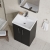 Nuie Arno Floor Standing 2-Door Vanity Unit with Basin-3 500mm Wide - Satin Anthracite | Thumbnail Image