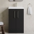 Nuie Arno Floor Standing 2-Door Vanity Unit with Basin-3 500mm Wide - Satin Anthracite | Thumbnail Image