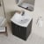 Nuie Arno Floor Standing 2-Door Vanity Unit with Basin-4 500mm Wide - Satin Anthracite | Thumbnail Image