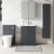 Nuie Arno Floor Standing 2-Door Vanity Unit with Basin-2 600mm Wide - Satin Anthracite