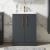 Nuie Arno Floor Standing 2-Door Vanity Unit with Basin-2 600mm Wide - Satin Anthracite