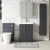 Nuie Arno Floor Standing 2-Door Vanity Unit with Basin-3 600mm Wide - Satin Anthracite