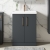Nuie Arno Floor Standing 2-Door Vanity Unit with Basin-3 600mm Wide - Satin Anthracite
