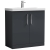 Nuie Arno Floor Standing 2-Door Vanity Unit with Basin-1 800mm Wide - Satin Anthracite
