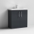 Nuie Arno Floor Standing 2-Door Vanity Unit with Basin-1 800mm Wide - Satin Anthracite