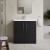 Nuie Arno Floor Standing 2-Door Vanity Unit with Basin-1 800mm Wide - Satin Anthracite