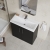 Nuie Arno Floor Standing 2-Door Vanity Unit with Basin-1 800mm Wide - Satin Anthracite