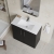 Nuie Arno Floor Standing 2-Door Vanity Unit with Basin-2 800mm Wide - Satin Anthracite
