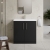 Nuie Arno Floor Standing 2-Door Vanity Unit with Basin-3 800mm Wide - Satin Anthracite