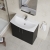 Nuie Arno Floor Standing 2-Door Vanity Unit with Basin-4 800mm Wide - Satin Anthracite