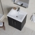 Nuie Arno Wall Hung 2-Door Vanity Unit with Basin-1 500mm Wide - Satin Anthracite | Thumbnail Image