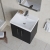 Nuie Arno Wall Hung 2-Door Vanity Unit with Basin-3 500mm Wide - Satin Anthracite | Thumbnail Image