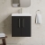 Nuie Arno Wall Hung 2-Door Vanity Unit with Basin-3 500mm Wide - Satin Anthracite | Thumbnail Image