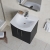 Nuie Arno Wall Hung 2-Door Vanity Unit with Basin-4 500mm Wide - Satin Anthracite | Thumbnail Image