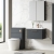 Nuie Arno Wall Hung 1-Drawer Vanity Unit with Basin-2 600mm Wide - Satin Anthracite