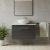 Nuie Arno Wall Hung 1-Drawer Vanity Unit with Bellato Grey Worktop 600mm Wide - Satin Anthracite