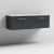 Nuie Arno Wall Hung 2-Drawer Vanity Unit with Bellato Grey Worktop 1200mm Wide - Satin Anthracite | Thumbnail Image