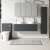 Nuie Arno Wall Hung 2-Drawer Vanity Unit with Bellato Grey Worktop 1200mm Wide - Satin Anthracite | Thumbnail Image