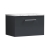 Nuie Arno Wall Hung 1-Drawer Vanity Unit with Carrera Marble Worktop 600mm Wide - Satin Anthracite | Thumbnail Image