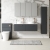 Nuie Arno Wall Hung 2-Drawer Vanity Unit with Carrera Marble Worktop 1200mm Wide - Satin Anthracite | Thumbnail Image