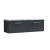 Nuie Arno Wall Hung 2-Drawer Vanity Unit with Carrera Marble Worktop 1200mm Wide - Satin Anthracite | Thumbnail Image
